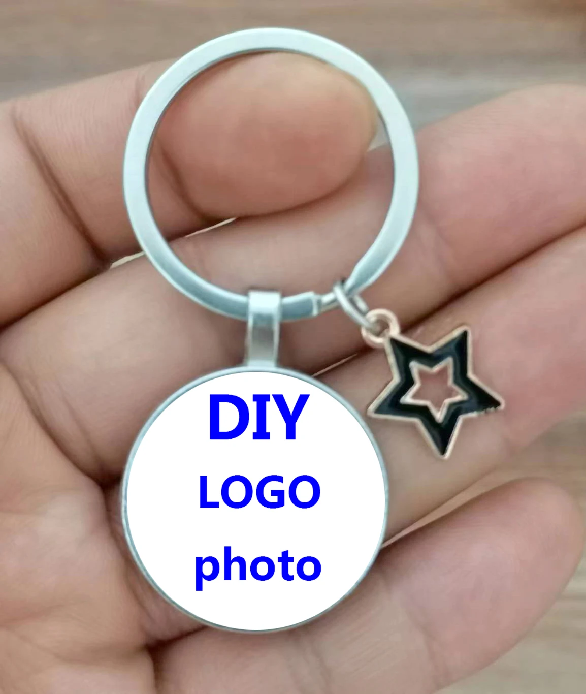 Diy kişiselleştirilmiş tek taraflı kolye anahtarlık çapraz ve barış güvercini özel Logo anne baba kız erkek aile çift düğün P