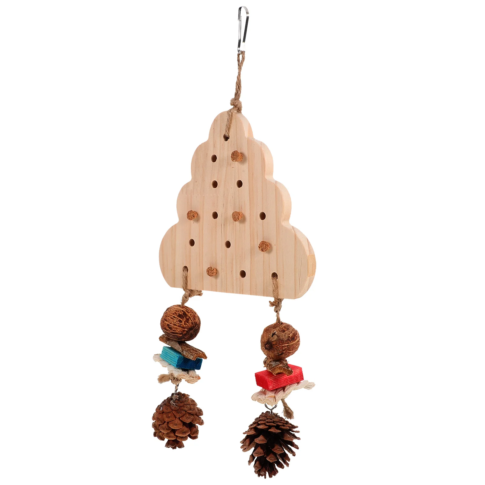 

Parrot Plug Toy Cage Bird Long Tail Birds Chewing Wooden Funny Parakeet Training Toys