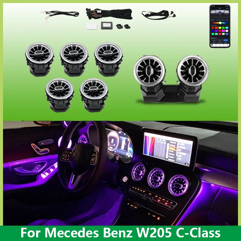 For Mercedes-Benz 3/64 Colours Ambient Light GLC Class Coupe W205