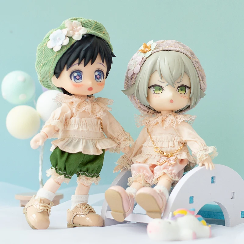Beautiful Ob11 Clothes Ins Style Suit Pink Blue Doll Skirt Clothes Dress For Obitsu11, Gsc, p9, 1/12bjd Doll Clothes Accessories
