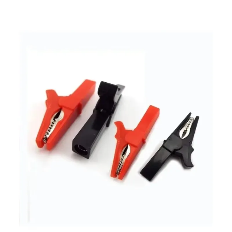55mm Crocodile Clamp Probe Alligator Clip Alligator DIY Clips Test Probe Black Red Color Socket Cable Insulated Electric Clips,alligator clips