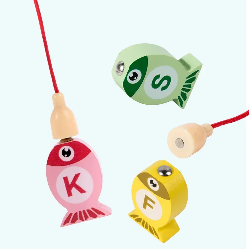 Wooden Fishing Game Toys Gifts Early Education Alphabet Numeric Cognitive Toys Children Interactive Games Toys for children Gift 5