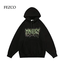 

FEZCO Y2k Autumn&Winter Oversized Streetwear Sweatshirt Letter Printed Men's and Women Hooded Sweater Japanese Style Harajuku