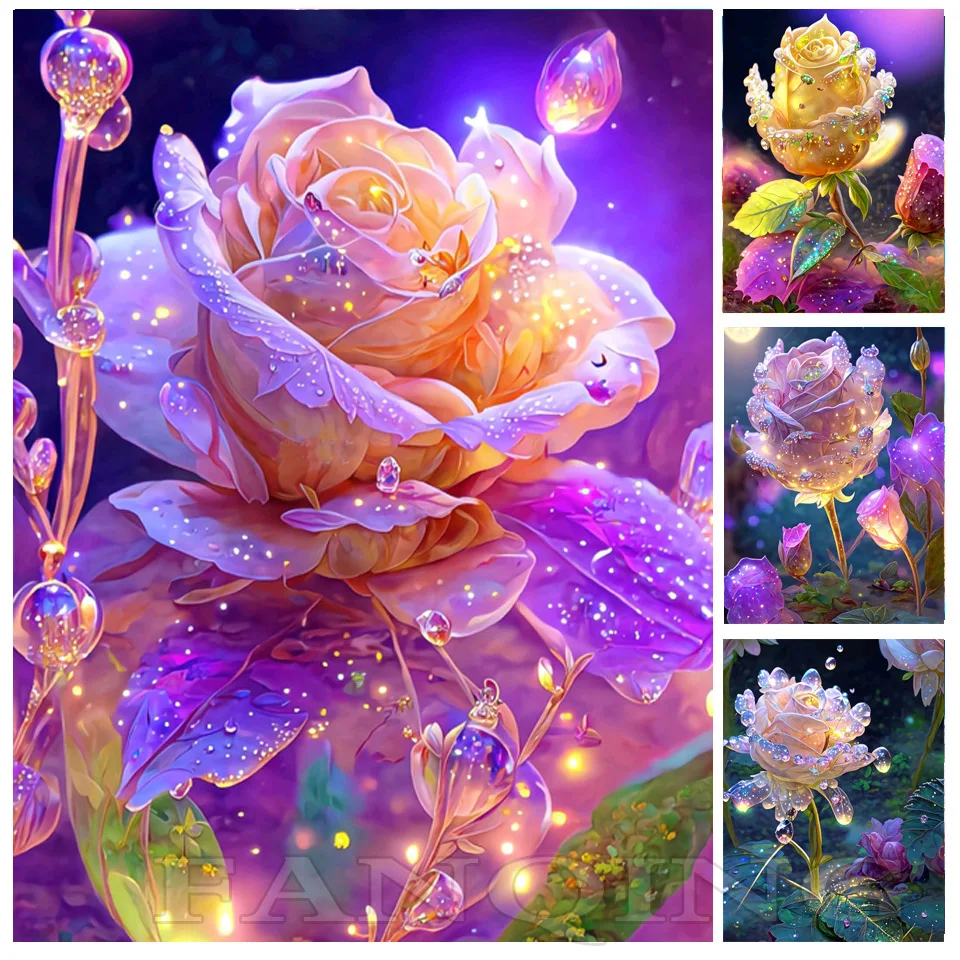 New Arrival Moon Sea Crystal Diamond Painting Mountain Flower Cross Stitch  Kits Handmade Rhinestone DIY Mosaic Home Decoration - AliExpress