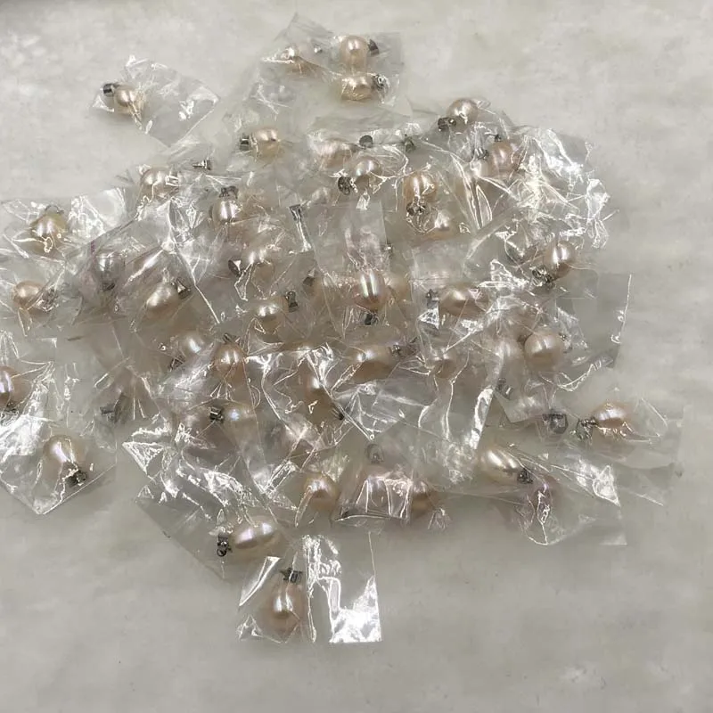 ELEISPL Wholesale 120 PCS Natural Pink Freshwater Pearl Pendants 9-10x12-13mm #498-24