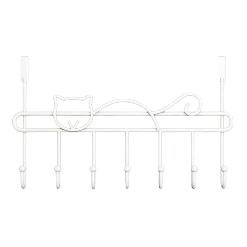 

2Pcs Cat Design Over The Door Hook - Easy Installation, Punch-Free Hanging Rack