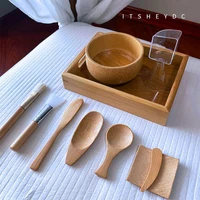 5/7/11PCS Japanese-style SPA Wooden Bamboo Skin Care Tool Set For Facial Mask Tools DIY Homemade Face Care Facial Mask Tool 1