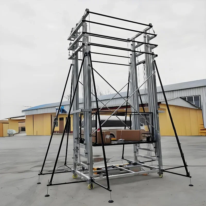 New Electric Scaffolding Lift Construction Machine Multifunctional Remote Control Folding electric scaffold