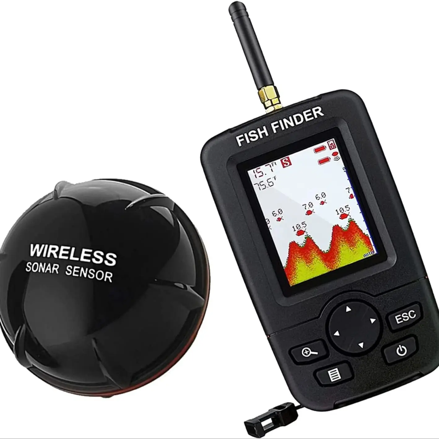 LUCKY Wireless Sonar Fishing Alert Fish Finder Underwater Echo Sounder  Fishing Detector Portable Fish Finder - AliExpress