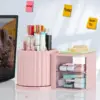 Rotating Office Desk Organizers and Accessories with 2 Drawer, Pencil Holder for Desk, Office Home Art Supplies 3