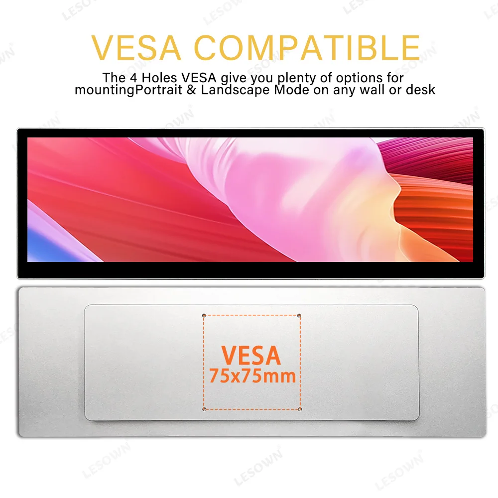 LESOWN 14.5 ġ Ʈġ  LCD ũ, 2560x720 IPS USB C ġ ũ, HDMI ÷, Ŀ ,  CNC  