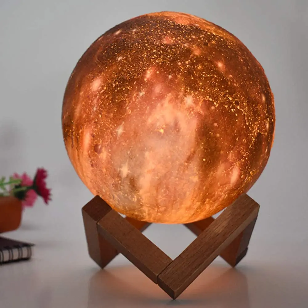 3D Printing Moon Lamp Galaxy Moon Light Night Light For Kids 16 Color Change Night Lamp Touch and Remote Control Galaxy Toy Gift
