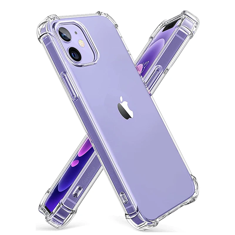 Clear Shockproof Phone Case For Iphone 13 12 11 Xs Max Xr X Soft