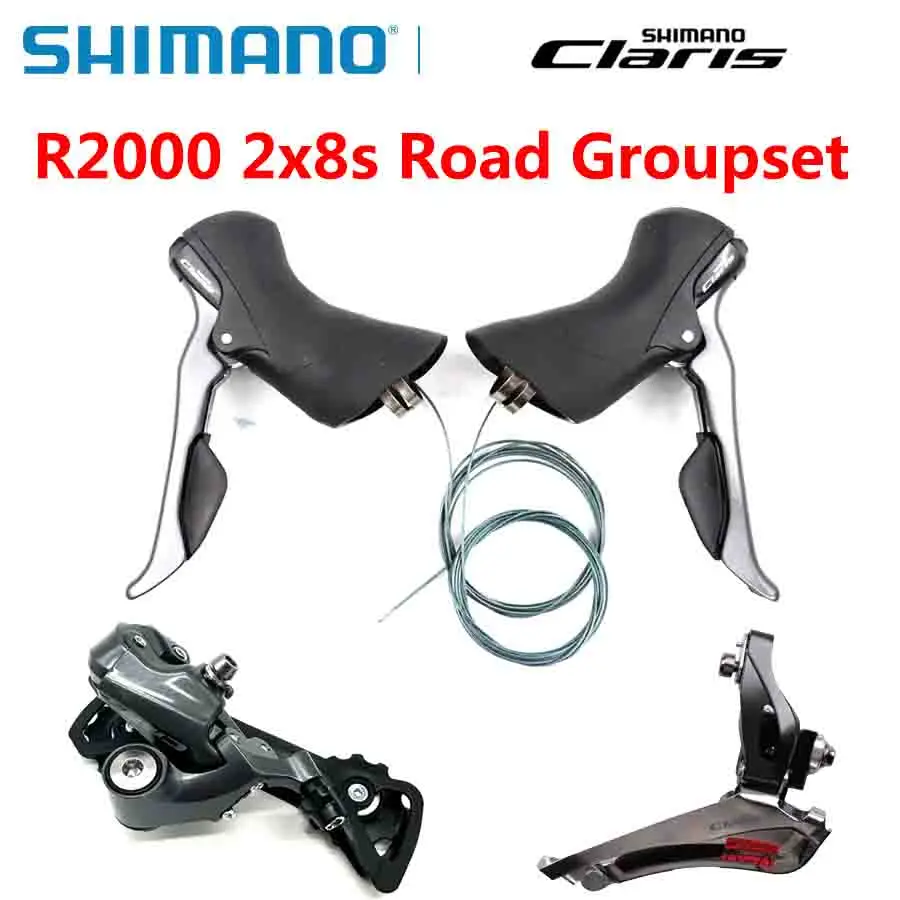 Road Bike Shifters SHIMANO CLARIS R2000 2x8 Speed 8S R2000 Dual Control Lever Rear Derailleur Original bicycle Parts