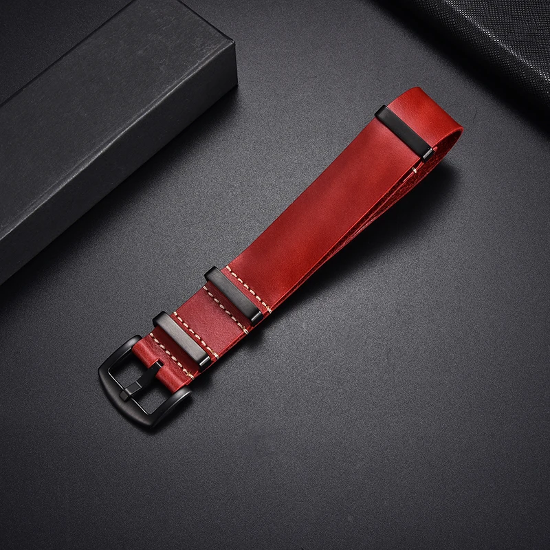 Vintage Genuine Leather Watch Strap – Classic Cowhide Wristband Replacement