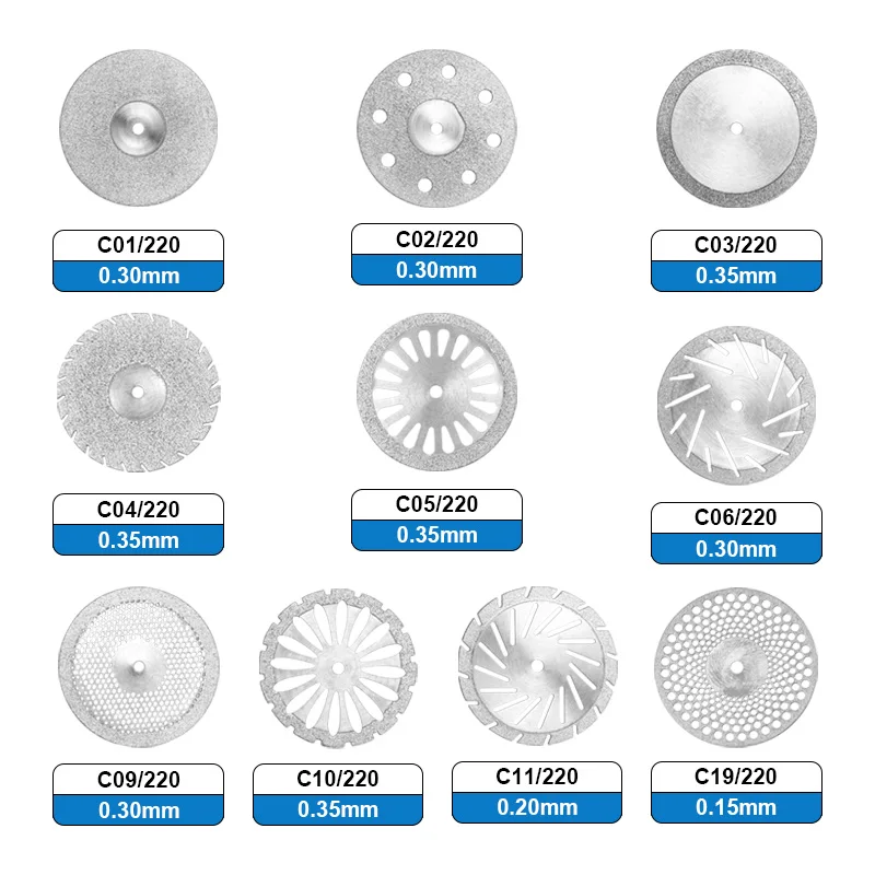 

Dental Diamond Disc Disks Polishing Shank Mandrel Burs Disc Cutting Double Side Dental Lab Instrument 10pcs