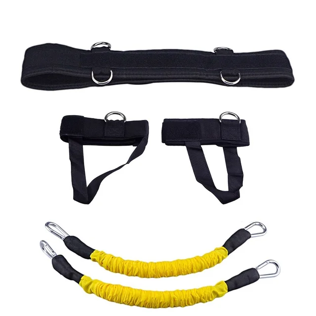 Fitness Bounce Trainer Rope Resistance Bands Exercise Equipment Basketball Tennis Running Leg Strength Agility Training Strap5PC