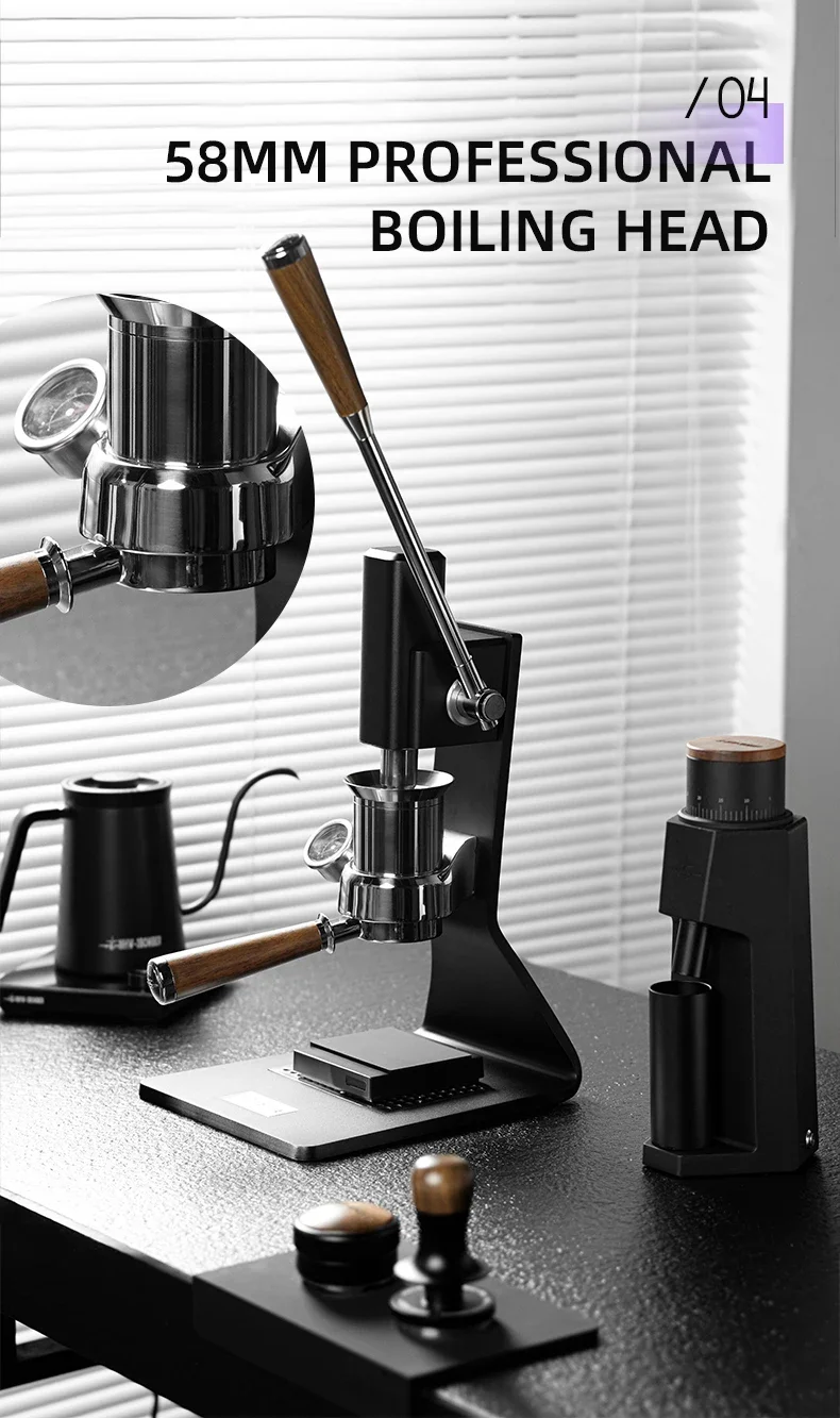 Description Picture 6 of itemMHW-3BOMBER Manual Lever Espresso Maker 58mm Professional Variable Pressure Espresso Machine Portable Camping Home Coffee Maker