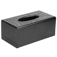 Black Wooden Tissue Box Napkin Case Elegant  Tissue Holder for Home Hotel Living Room Napkin Box Tissue Box Tissue Holder 1