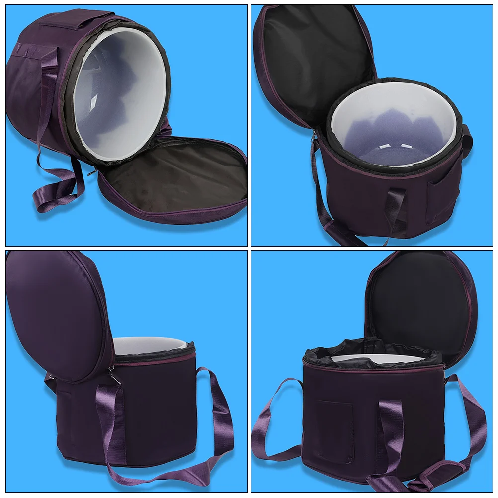 

Storage Bags Crystal Bowl Singing Case Holder Portable Chanting Bowls Purple Travel