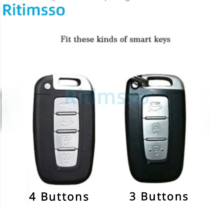 Carbon fiber ABS Key Case Cover for Hyundai Solaris HB20 Veloster SR IX35 Accent Elantra i30 KIA RIO K2 K3 Sportage key case cover key case