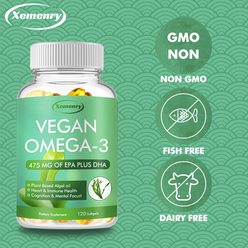 

Vegan Omega-3 DHA Supplement | Improved Formula for Better Absorption | Supports Health | Fish Oil Alternative - No Fishy Odor