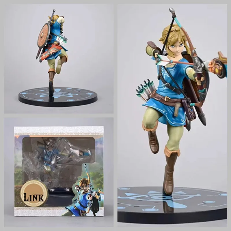 

22cm The Legend of Zelda Anime Action Figure Link Master Sword Figurine Model Toy Game Peripheral Boxed Halloween Gift for Kids