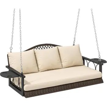 3-Person Wicker Porch Swing 1