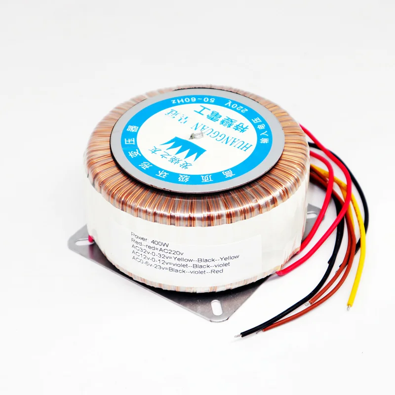 Transformador Toroidal 400w Saída de Dupla Tensão ac 24v 26v 28v 30v 32v Duplo ac 12v Único 06v23v para Amplificador de Áudio