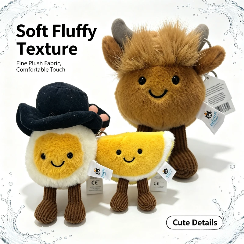 Plush Doll Series Cute Soft Rubber Key Chain Bag Pendant Plush Accessories Doll Car Pendant Holiday Gift. Plush Keychain