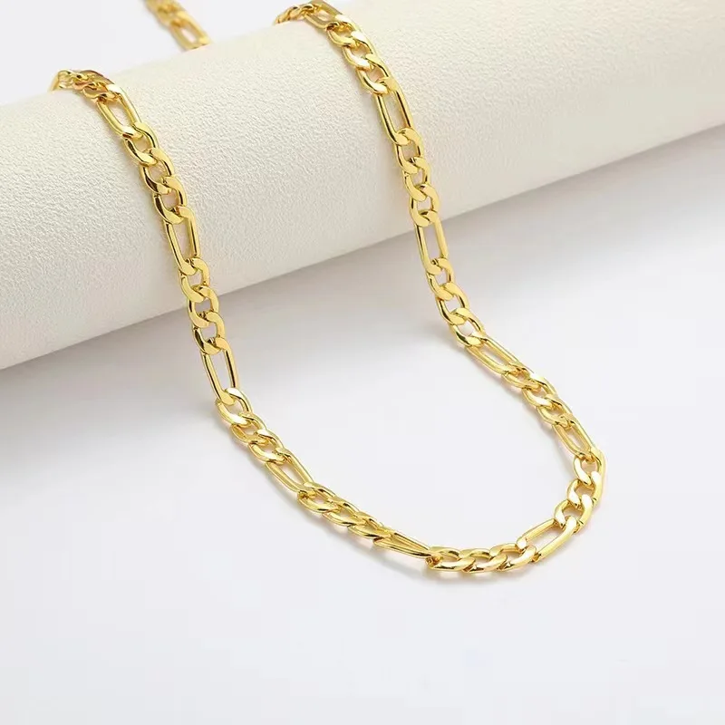 Gold Necklaces 20-60CM 4MM Width For Men Women
