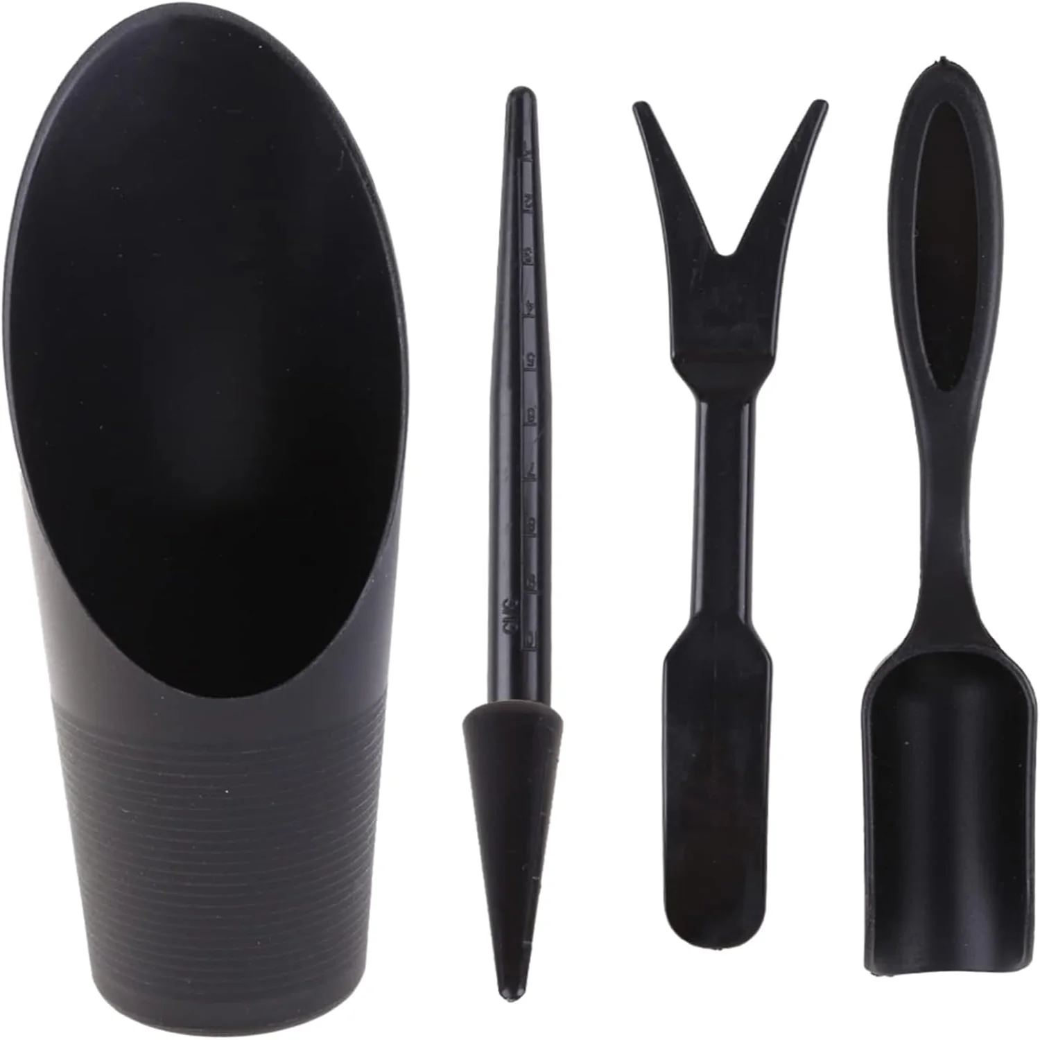Meoliny Succulent Planting Tools Shovel Bucket Spoon Garden Plant Soil Spoon for Flower Digging,Black