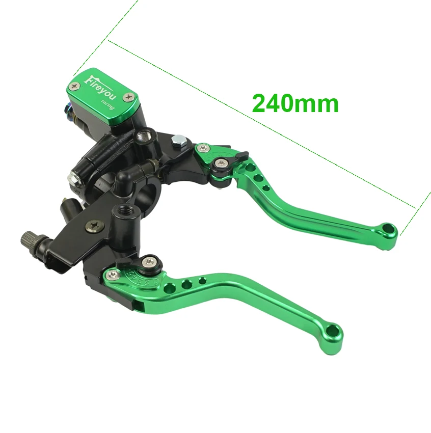 Fireyouracing Drum Brake Cable Clutch Line Master Cylinder Brake Lever Set Universal Red Green Blue for Yamaha Suzuki 22mm