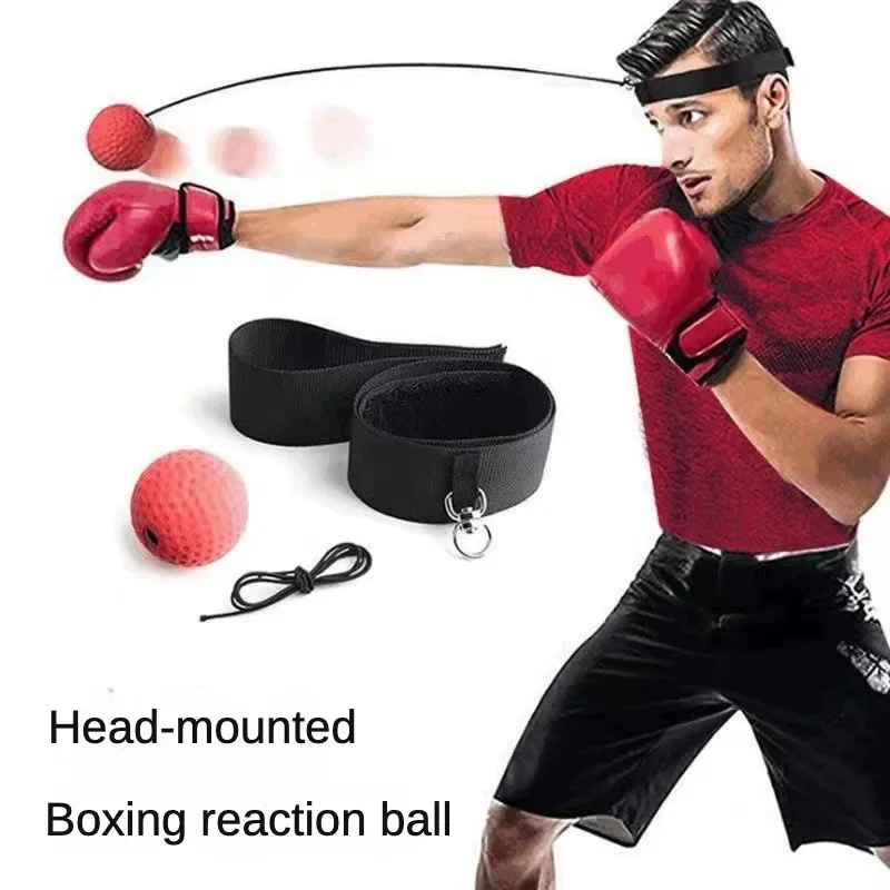 Boxing Speed Ball Head-mounted PU Punch ball MMA Sanda Training Hand Eye Reaction Home Sandbag Fitness Boxing Equipment head mounted speed ball,boxing punching bag,boxing speed ball,boxing reaction ball