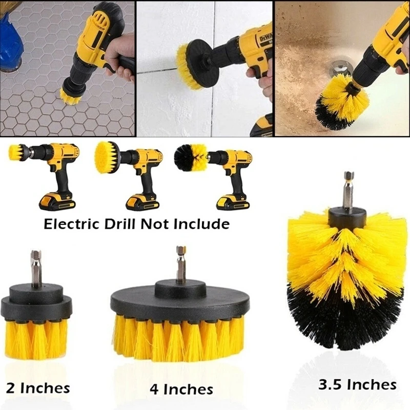 All Purpose Power Scrubber Cleaning Kit Clean Bathroom, Shower