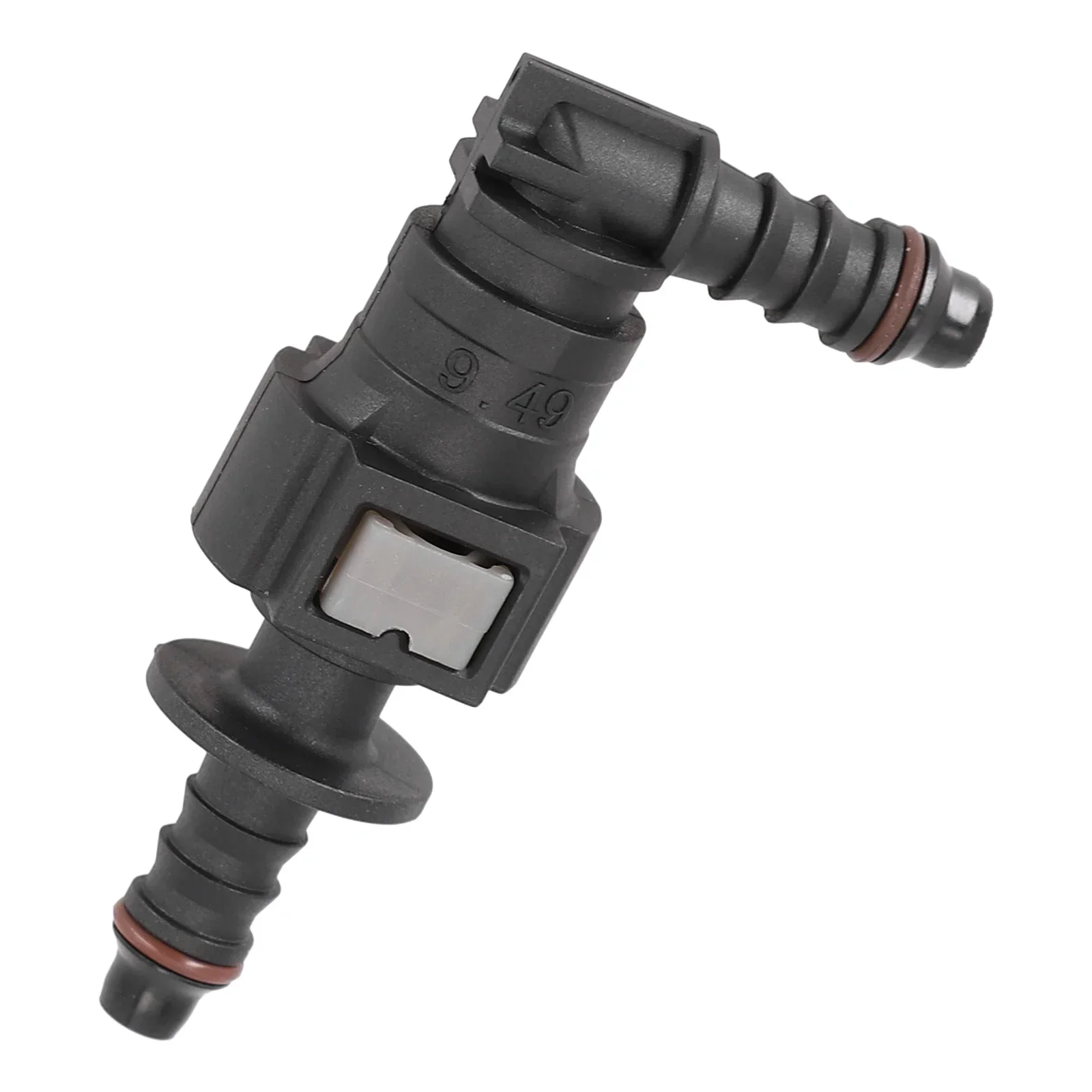 Car Fuel Line Quick Release Connector Nylon Hose ID 6mm（1/4"）90 Deg Elbow SAE 9.49 Nylon Fuel Line Coupler Car Supplies