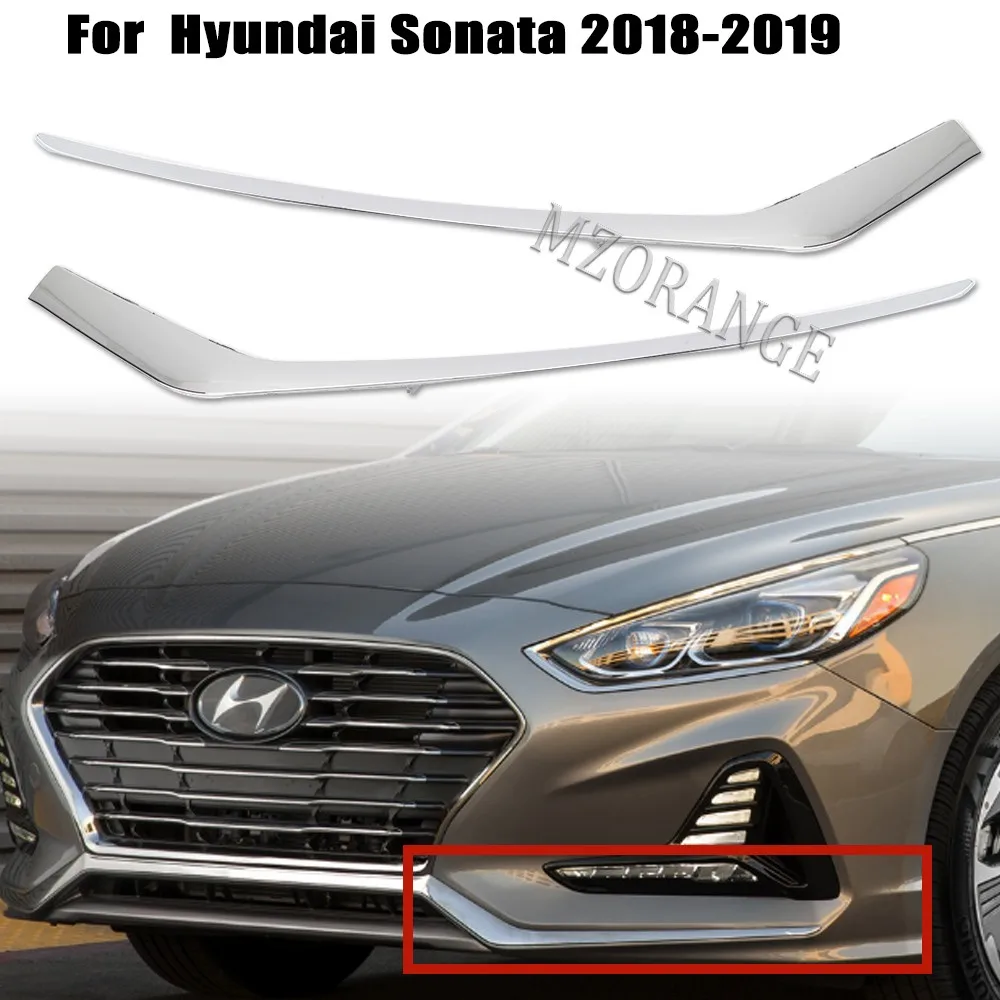 

Передний бампер, противотуманная отделка, сменный Хромированный Молдинг для Hyundai Sonata 2018 2019 86552E6700, аксессуары для стайлинга автомобиля из АБС-пластика