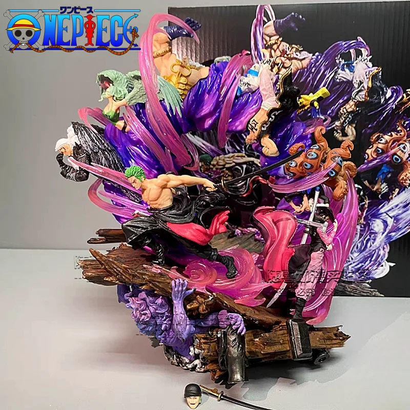 24cm One Piece Anime Figures Zoro Gk Figurine Onigashima