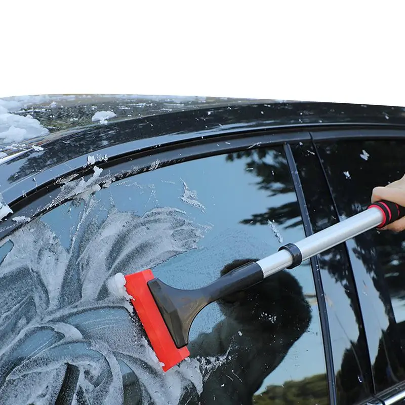 

Car Snow Shovel Wear-resistant Vehicle Wrapping Snow Spatula Extra-long Handle Rubber Squeegee Rubber Ice Cleaning Tool For Snow