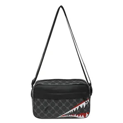 Shark Mouth Design Fashion Crossbody Bag with Large Capacity and Coin Purse (A)