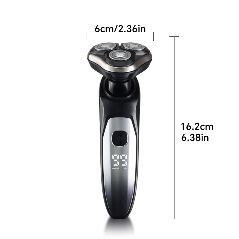 Men's electric shaver rotary cordless shaver USB charging portable travel accessory