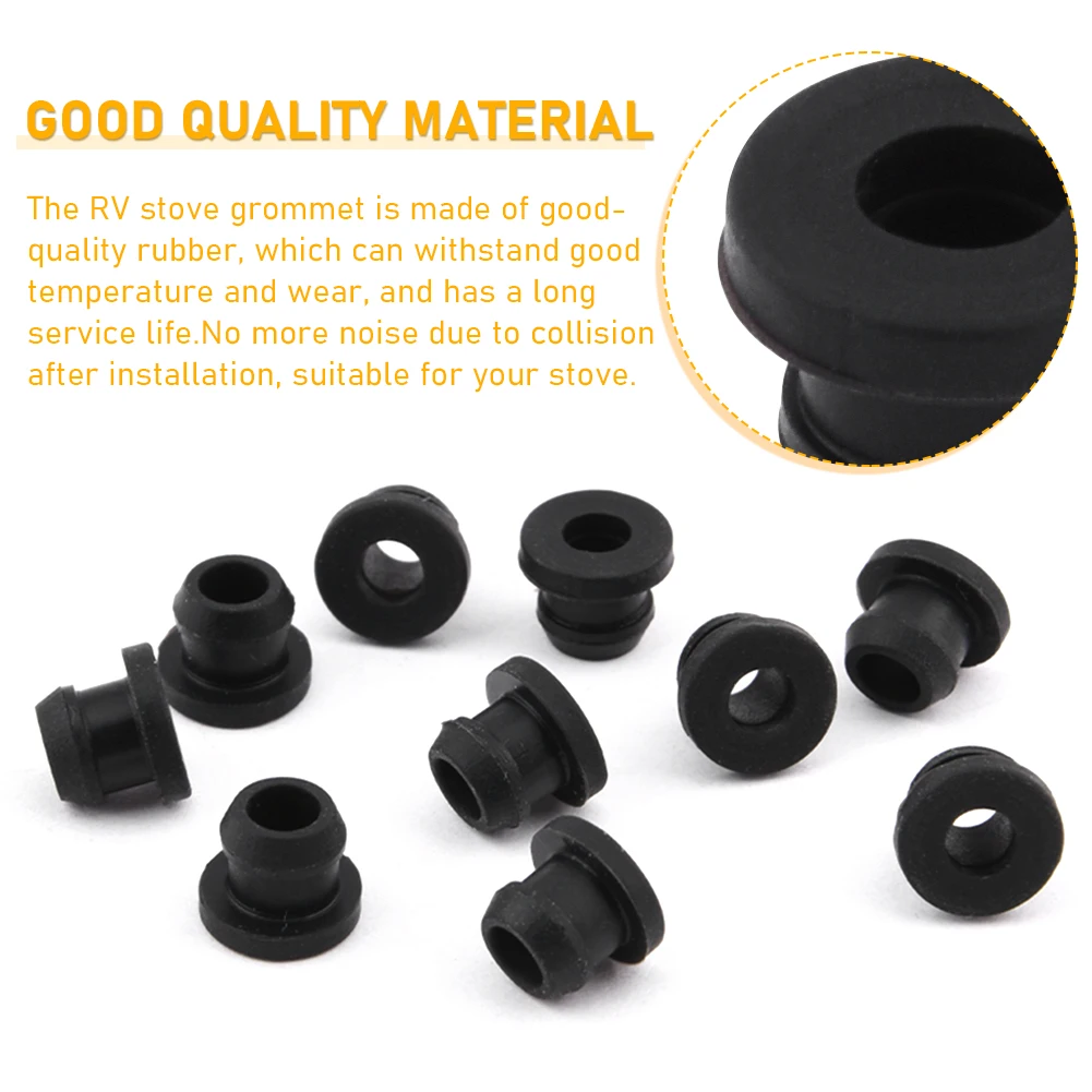 RV Stove Grommet 10pcs Top Domestic Effective Reduce Scratches Heat Resistant RV Stove Grommet rv stove grommet