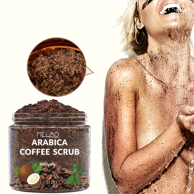 MELAO Arabica Coffee Scrub - All Natural Exfoliating Body Scrub for Skin Care Dead Sea Salt and Arabica Coffee Moisturizing 2