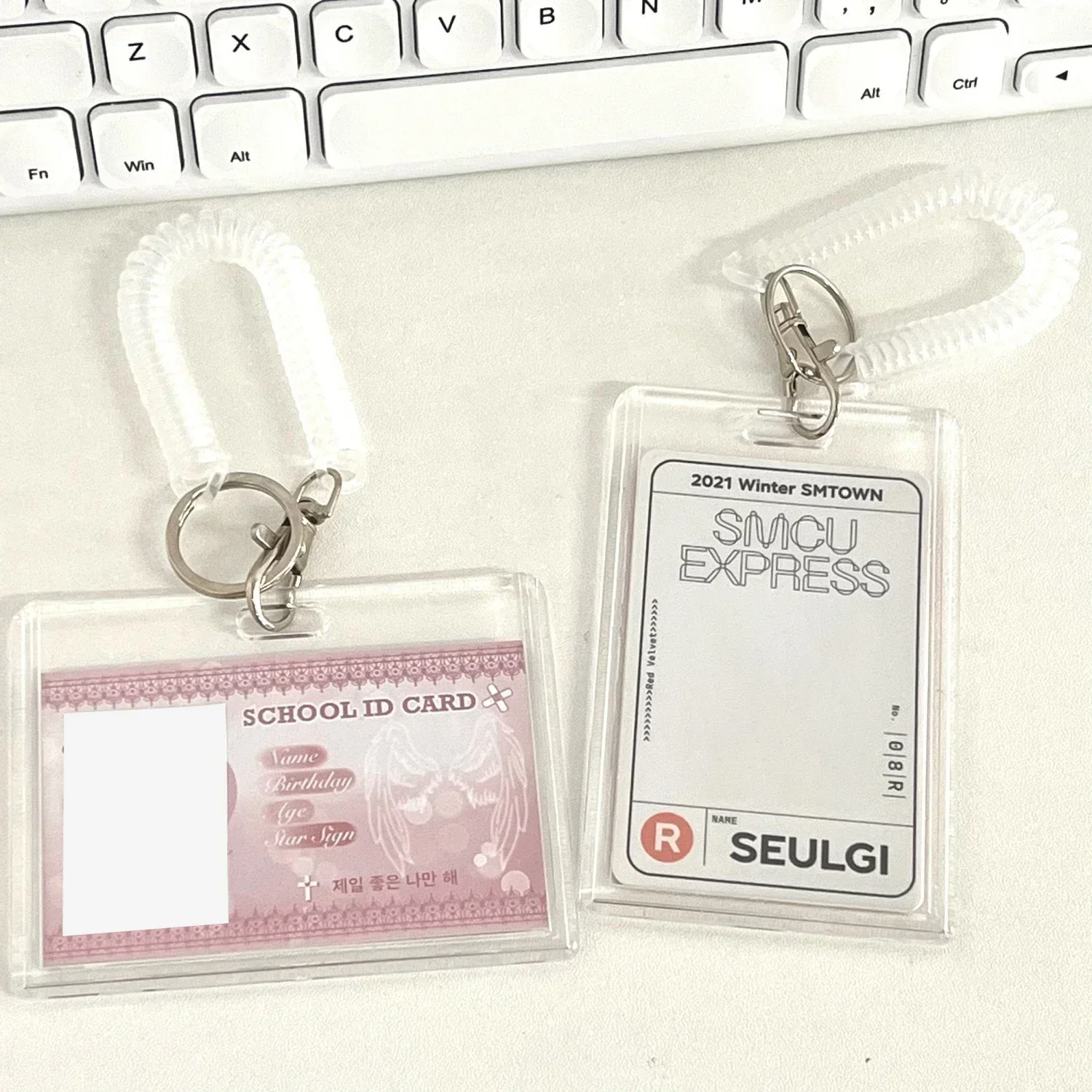 School Card Access Card Holder Acrylic Transparent Protective Sleeve ID Bus Meal Worker ID Holder 1Style
