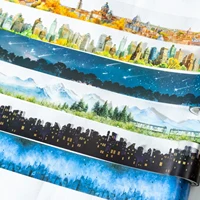 2m Romantic Journey Washi Tape for Card DIY Scrapbooking Adhesives Supplies Handbook Planner Decorative Sticker Masking Tapes 1