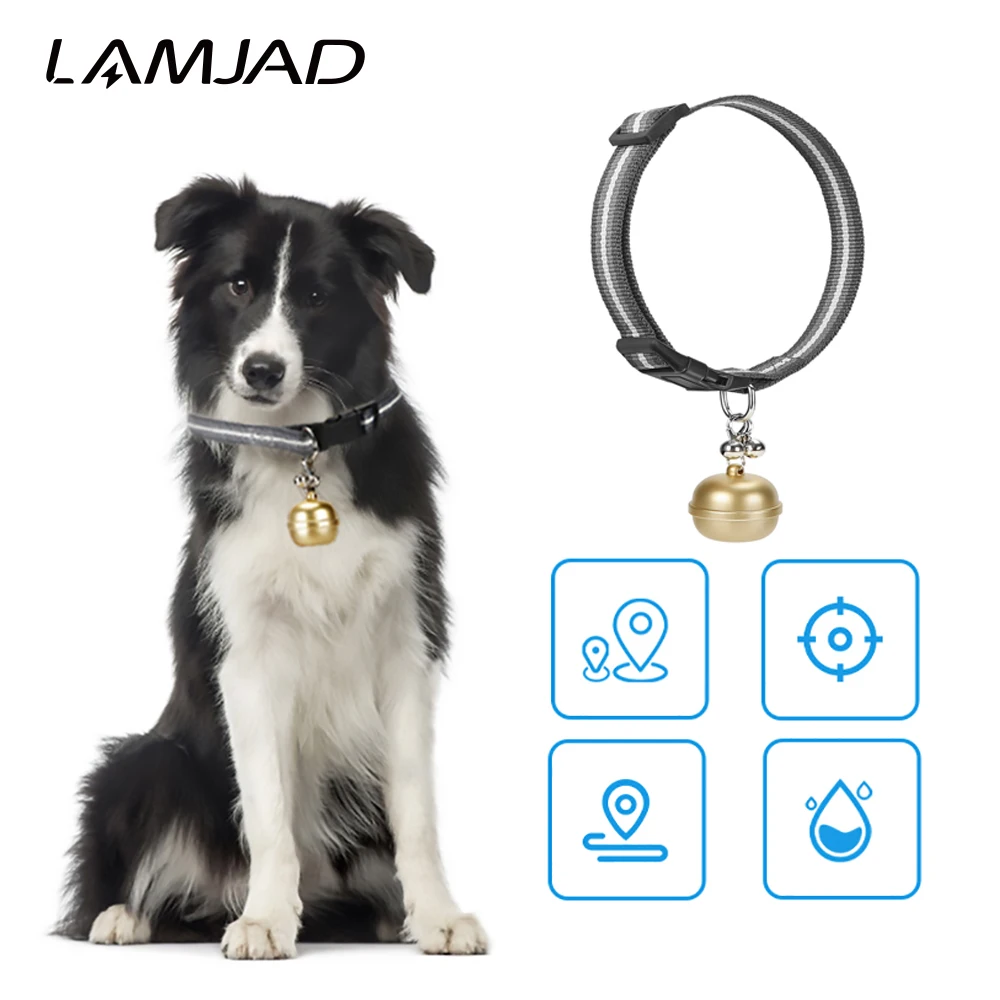 

Mini Smart Pet Bell GPS Locator IP67 Waterproof Anti-lost Bluetooth Locators Electronic Fence Positioning Collar LBS GPS Tracker