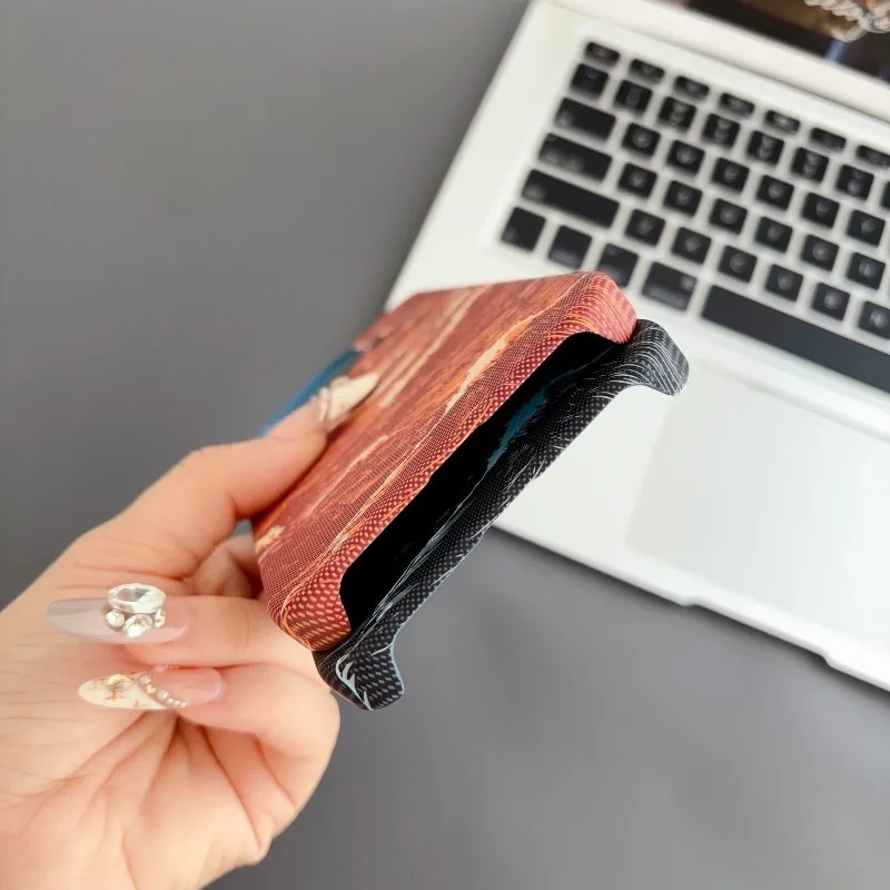 Stylish Shockproof Carbon Fiber Magnetic Case with Matte Finish