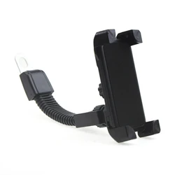 Waterproof Motorcycle Phone Holder with Rear View Mirror Mount (Black)