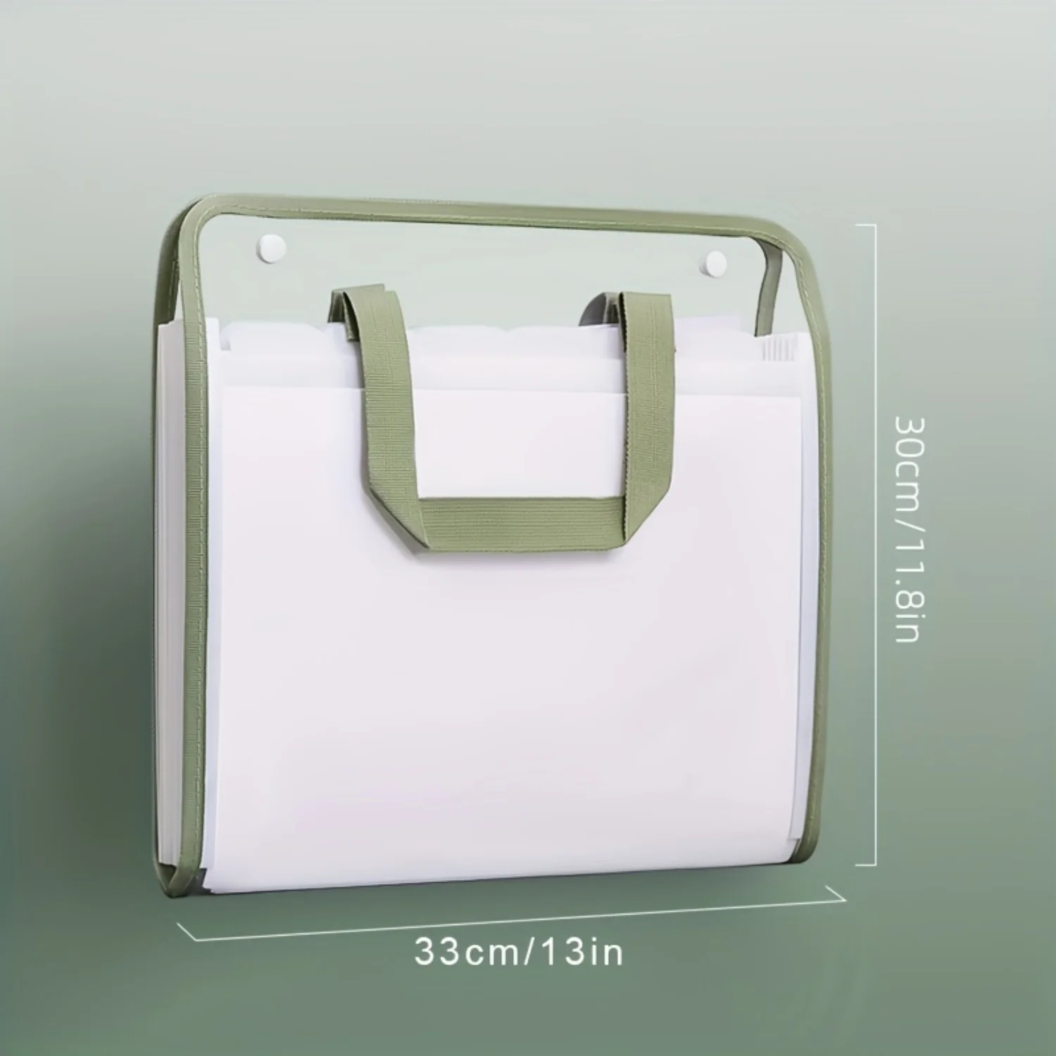 Large Capacity A4 Vertical File Organizer - 13-Pocket Expanding Document Holder, Waterproof, Durable ABS Plastic, Portable Handh 2