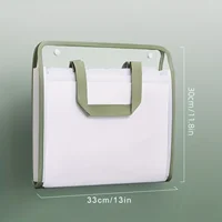 Large Capacity A4 Vertical File Organizer - 13-Pocket Expanding Document Holder, Waterproof, Durable ABS Plastic, Portable Handh 2